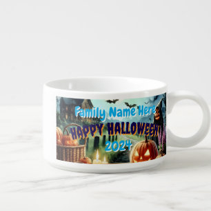 Eerie Halloween Night Watercolor Bowl