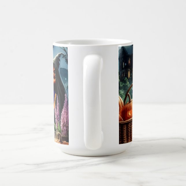 Eerie Halloween Night Watercolor Coffee Mug (Handle)