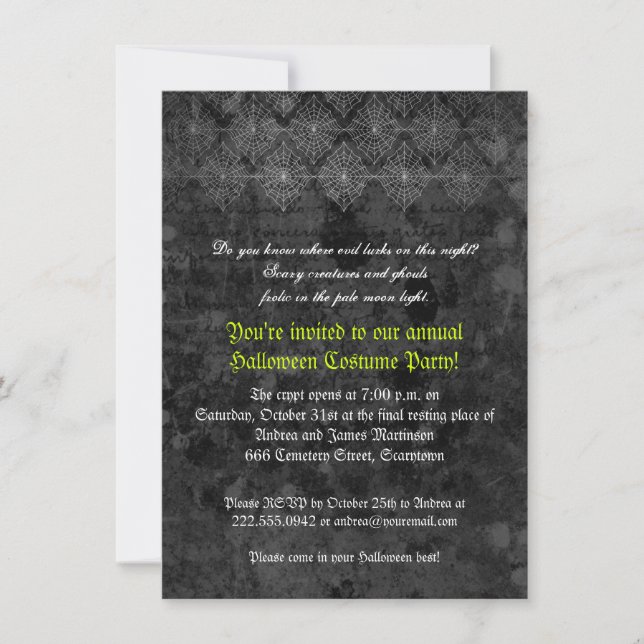 Eerie Halloween Party invitation (Front)