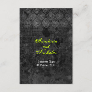 Eerie Halloween Wedding Reply Card