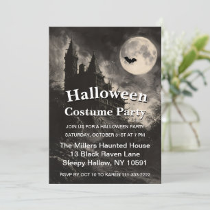 Eerie Haunted House Halloween Party Invitation