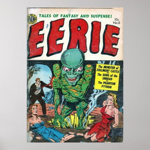 Eerie Horror Comic Cover Poster