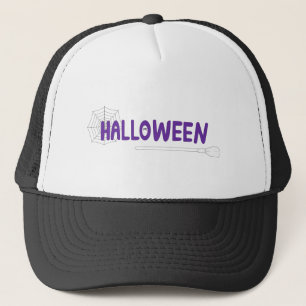 Eerie Lettering with Purple Halloween Mood Trucker Hat