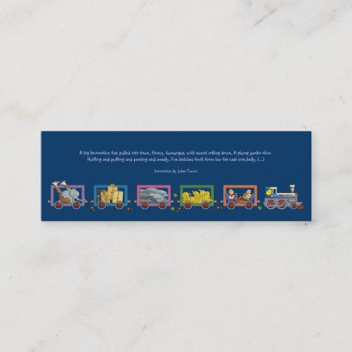 Customizable Eerie Locomotive - bookmark for kids Business Cards