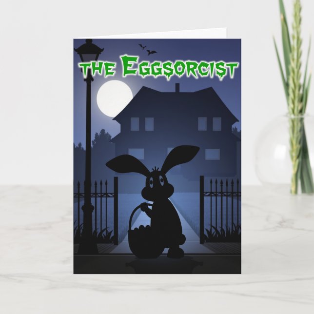 Eerie Night Visitor Greeting Card (Front)