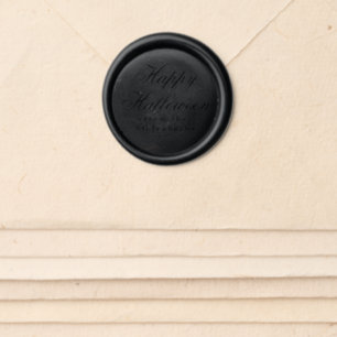 Eerie Script Halloween Favor Wax Seal Sticker