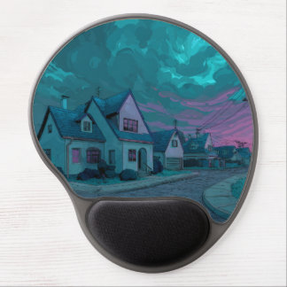 Eerie Suburban Twilight Dream Mousepad