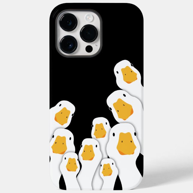 Eerie Surveillance: Geese Monitoring from Space Case-Mate iPhone Case (Back)