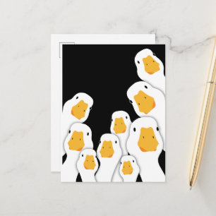 Eerie Surveillance: Geese Monitoring from Space Postcard