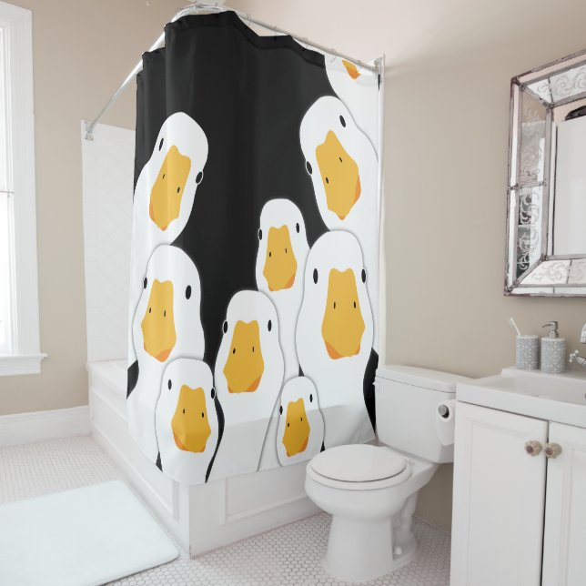 Eerie Surveillance: Geese Monitoring from Space Shower Curtain (In Situ)
