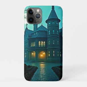 Eerie Victorian Mansion Moonlight iPhone 11 Pro Case