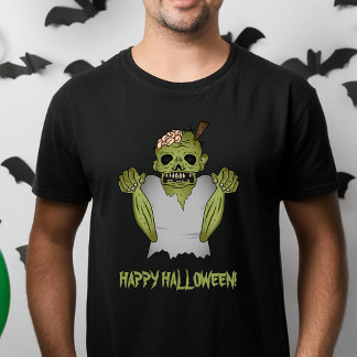 Eerie Zombie Green Undead Halloween Ghoul T-Shirt