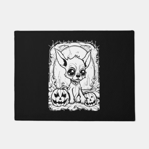 Eerily Enchanting Scary Dogs Halloween Collection  Doormat