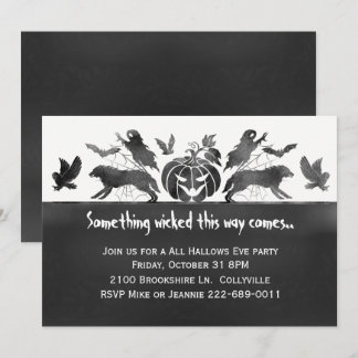 Eery Creatures Halloween Party Invitation