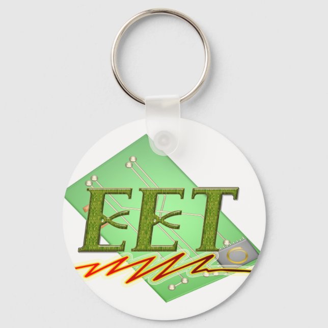 EET - ELECTRICAL ENGINEER TECH CIRCUIT BOARD LOGO KEYCHAIN (Front)