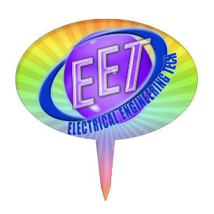 EET ORB SWOOSH LOGO ELECTRICAL ENGINEERING TECH CAKE TOPPER