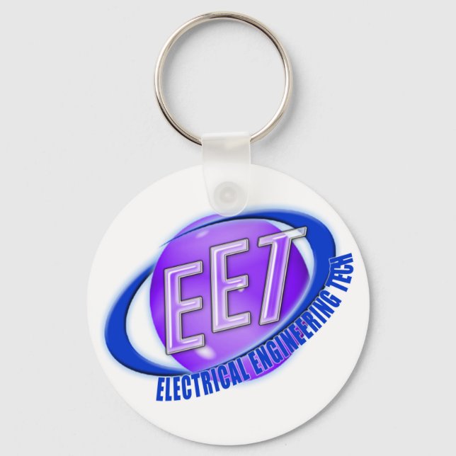 EET ORB SWOOSH LOGO ELECTRICAL ENGINEERING TECH KEYCHAIN (Front)