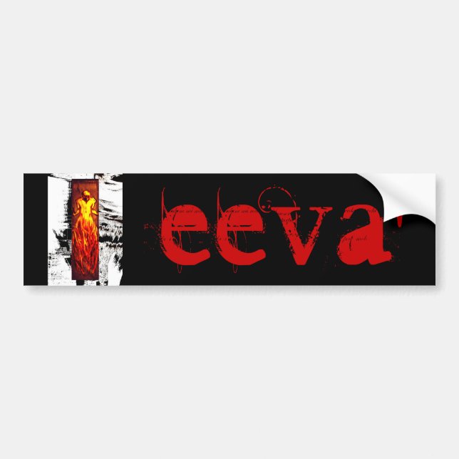 EEVA' TreeMan Name Bumper Sticker (Front)