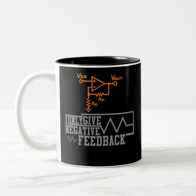 EEVblog Negative Feedback Two-Tone Coffee Mug (Left)