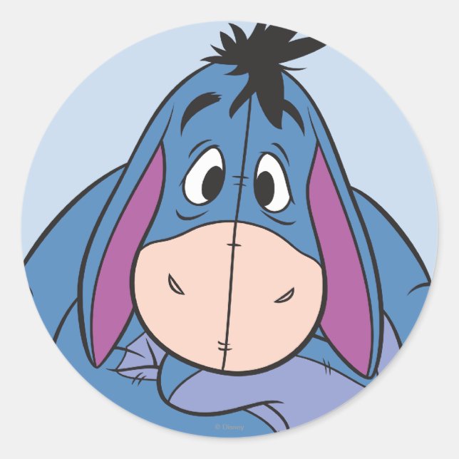 Eeyore 10 classic round sticker (Front)