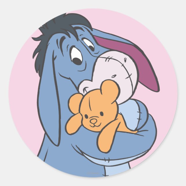 Eeyore 8 classic round sticker (Front)