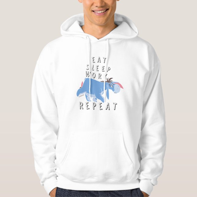 Eeyore | Eat Sleep Work Repeat Hoodie (Front)