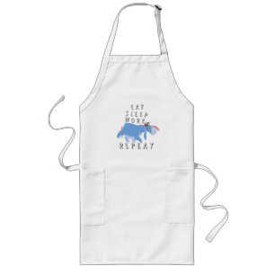 Eeyore Eat Sleep Work Repeat Long Apron
