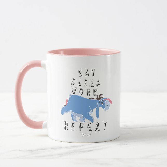 Eeyore | Eat Sleep Work Repeat Mug (Left)