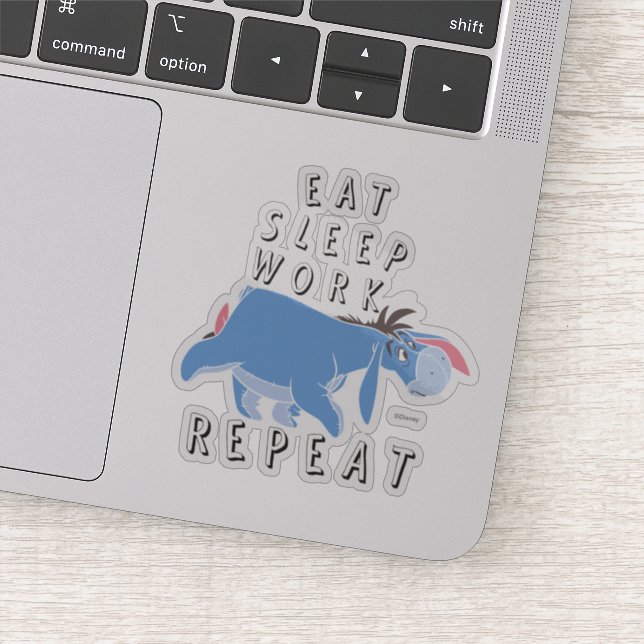 Eeyore | Eat Sleep Work Repeat Sticker (Detail)