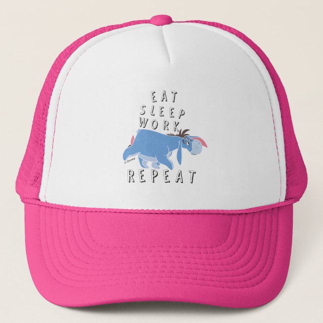 Eeyore | Eat Sleep Work Repeat Trucker Hat (Front)