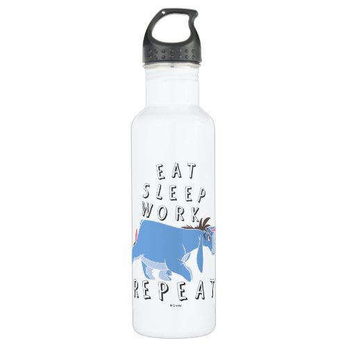 Eeyore  Eat Sleep Work Repeat Water Bottle