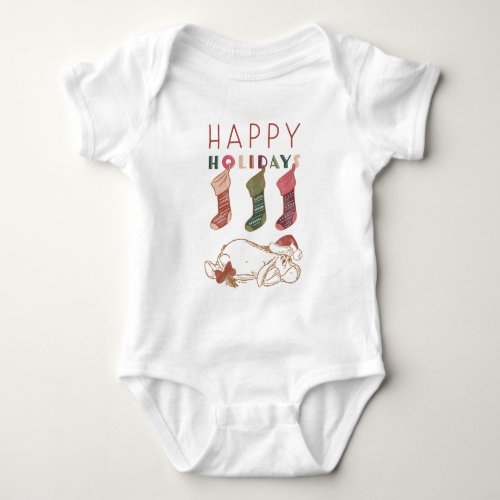 Eeyore  Happy Holidays Baby Bodysuit