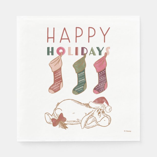 Eeyore | Happy Holidays Napkins (Front)