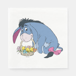 Eeyore Holding Easter Basket Full of Baby Chicks Napkins