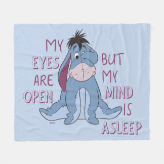 Eeyore | My Mind is Asleep Quote Fleece Blanket
