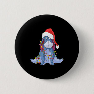 Eeyore Santa Claus  Button