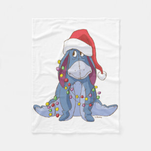 Eeyore Santa Claus Fleece Blanket