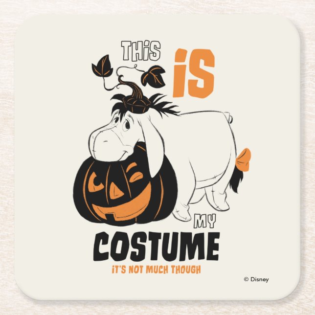 Eeyore | This is my Costume Square Paper Coaster (Front)