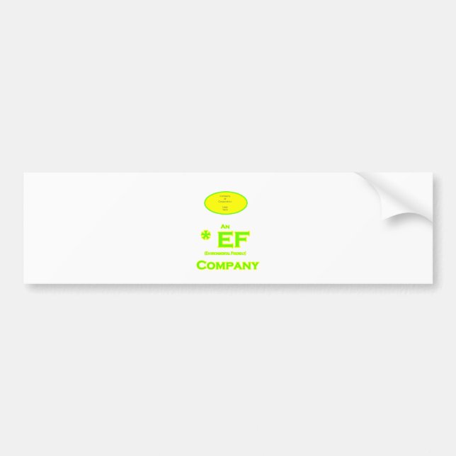 EF - Environmental Friendly Company 2 Bumper Sticker (Front)