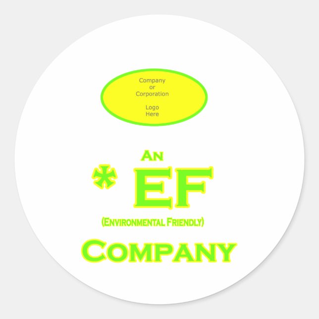 EF - Environmental Friendly Company 2 Classic Round Sticker (Front)