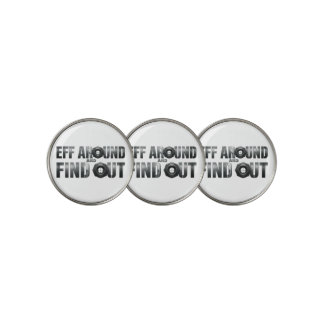 Eff Around and Find Out – Gunmetal. Golf Ball Marker