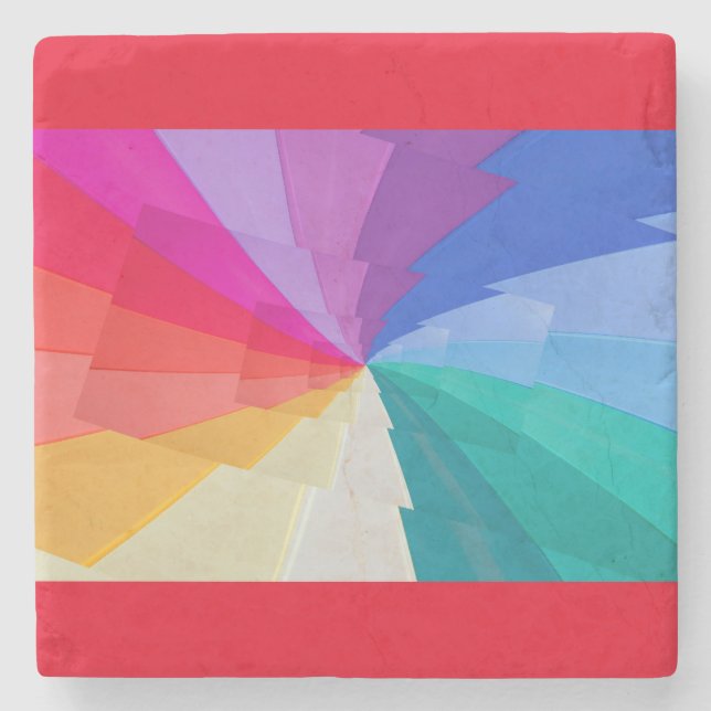 Effect Droste on stone coaster (Front)