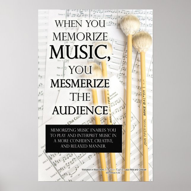 Effect Music Memorization - Music Quotes Poster (Front)
