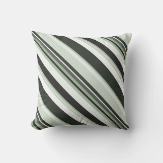 Effective Contemporary Diagonal Stripes Throw Pillow