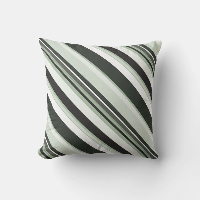 Effective Contemporary Diagonal Stripes Throw Pillow (Front)