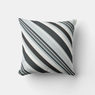 Effective Contemporary Diagonal Stripes Throw Pillow
