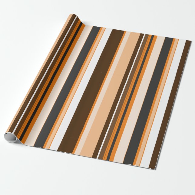 Effective Contemporary Diagonal Stripes Wrapping Paper (Unrolled)