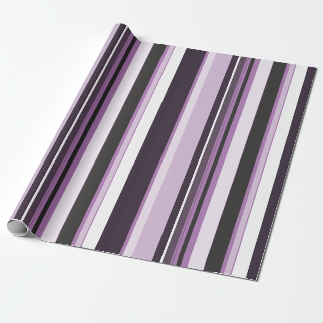 Effective Contemporary Diagonal Stripes Wrapping Paper (Unrolled)