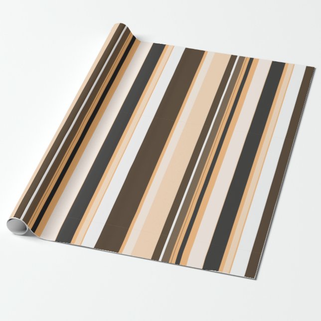 Effective Contemporary Diagonal Stripes Wrapping Paper (Unrolled)