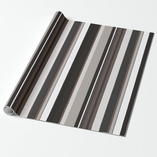 Effective Contemporary Diagonal Stripes Wrapping Paper (Unrolled)